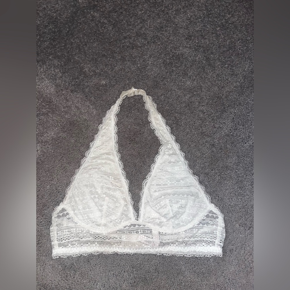 Victoria’s Secret white lace halter bralette